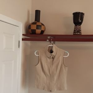 Worth, women's leather vest, size 8
